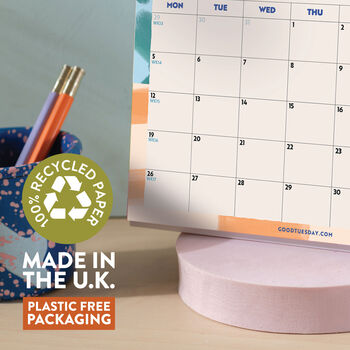 Academic Year A5 Desk Calendar 2026 2027 | Coastal Stripes, 4 of 6