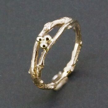 White Gold Woodland Twig Wedding Ring, 4 of 9