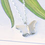 Sterling Silver Butterfly Necklace, thumbnail 3 of 11