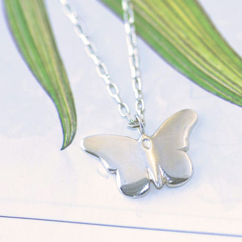 Sterling Silver Butterfly Necklace, 3 of 11