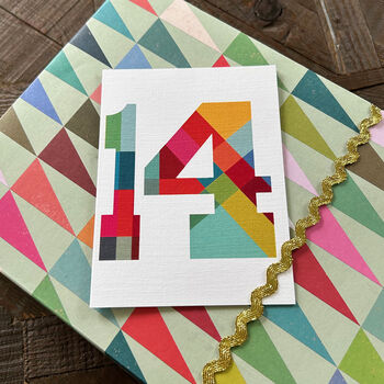 Mini Number Fourteen Card, 4 of 5