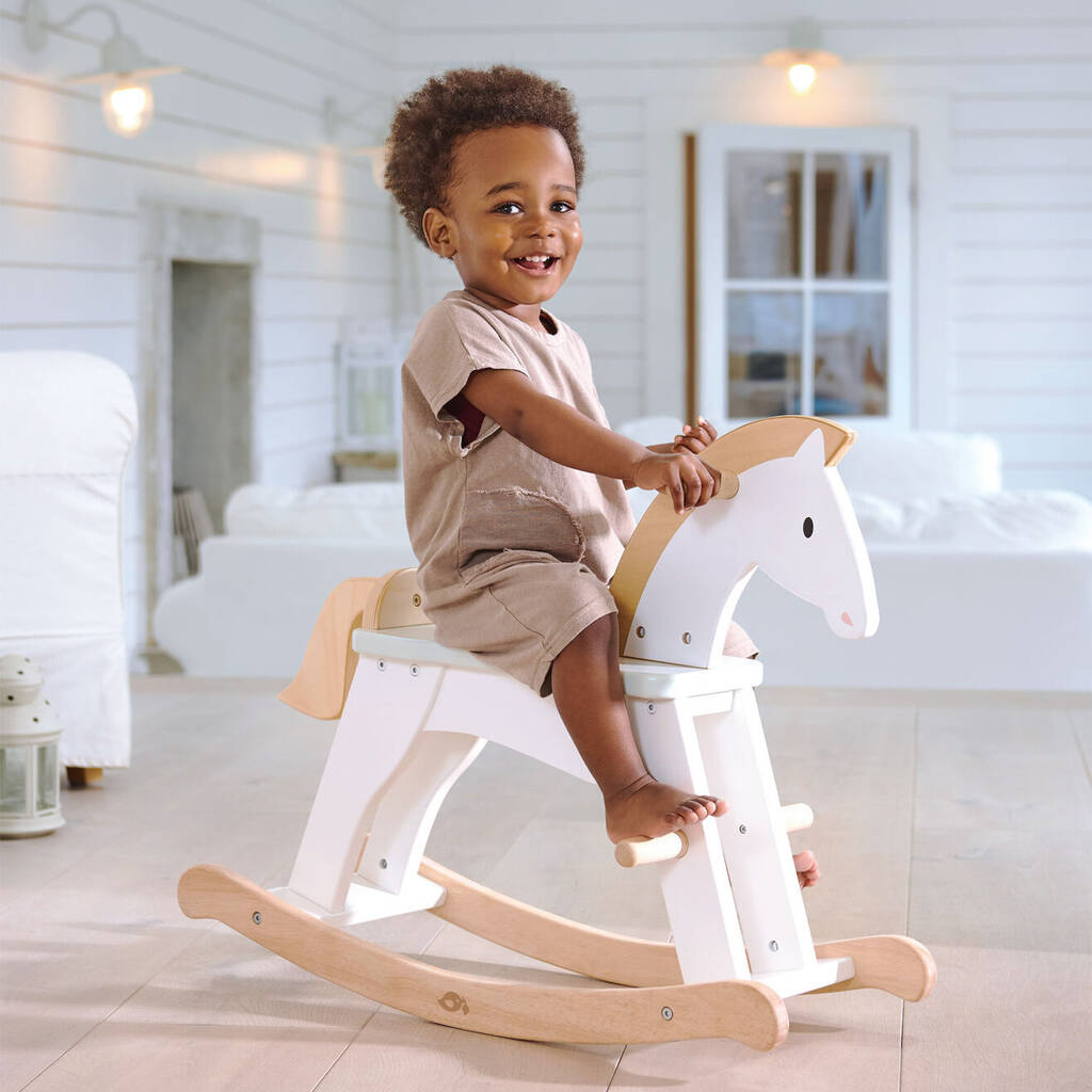 White Wooden Rocking Horse 18m+, 1 of 2
