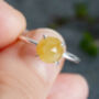 Natural Yellow Sapphire Ring In Sterling Silver, thumbnail 3 of 4