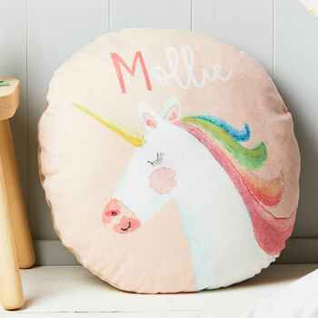 Children's Watercolour Unicorn Nursery Cushion, 3 of 3