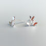 Sterling Silver Butterfly Cluster Stud Earrings, thumbnail 2 of 6