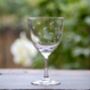 A Pair Of Crystal Wine Glasses With Stars Design, thumbnail 1 of 2