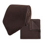 Wedding Handmade Polyester Knitted Pocket Square In Dark Brown, thumbnail 8 of 9