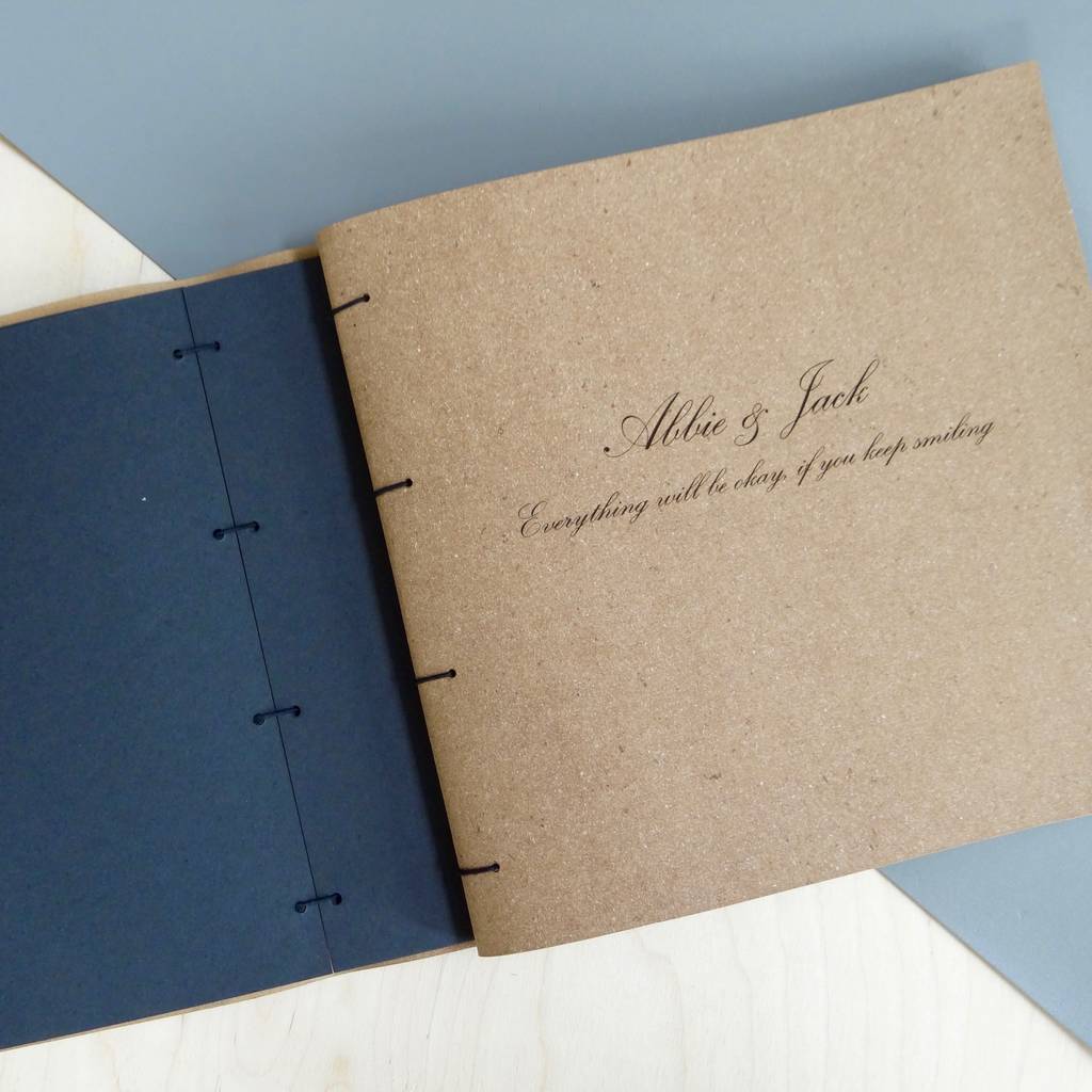 engraved leather photo album by artbox