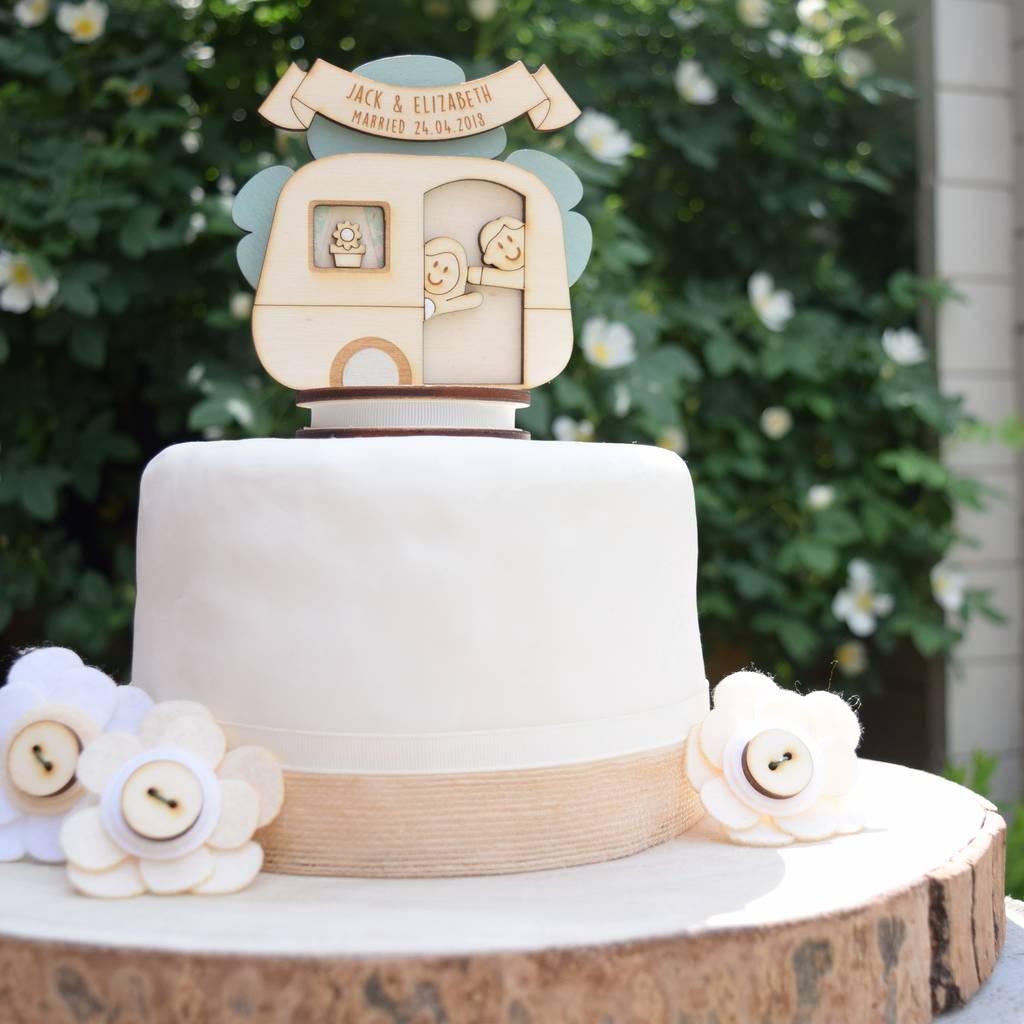 Personalised Caravan Wedding Cake Topper, 1 of 8