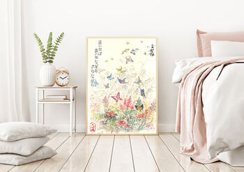 Japanese Butterfly Nature Art Print, 3 of 3