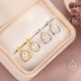 Sterling Silver Genuine Freshwater Pearl And Mobius Circle Dangle Drop Earrings, thumbnail 5 of 12