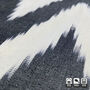 Black Zig Zag Hand Woven Ikat Cushion Cover, thumbnail 6 of 8