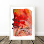 Fire Red Botanical Collage Art Print, thumbnail 6 of 8