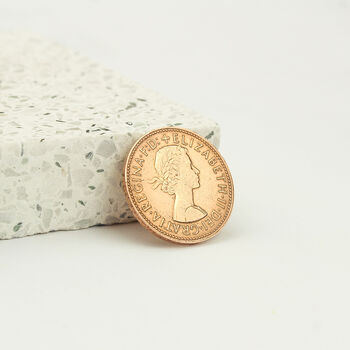 Personalised 60th Birthday Sixpence Heart Compact Mirror, 9 of 12