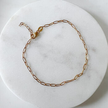 Gold Plated Sterling Silver Paperclip Bracelet, 3 of 5