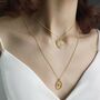 Dainty Gold 18 K Twisted Circle Bird Necklace, thumbnail 3 of 4