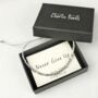 'Never Give Up' Morse Code Sterling Silver 925 Bracelet, thumbnail 2 of 6