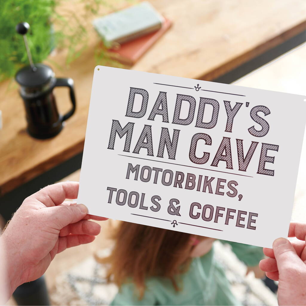 Personalised Daddy’s Man Cave Father's Day Sign, 1 of 9