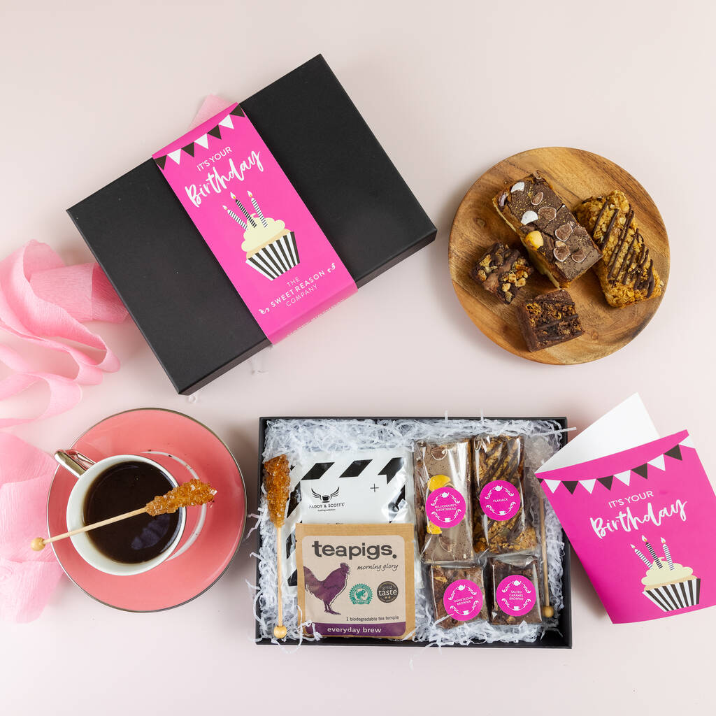 'Happy Birthday Cupcake' Coffee And Treats Box, 1 of 3