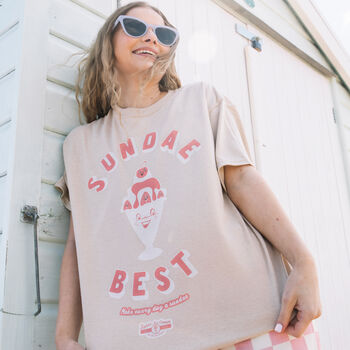 Sundae Best Women's Ice Cream Graphic T Shirt, 4 of 4
