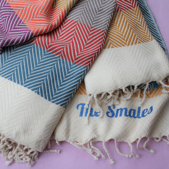 High Quality Soft Cotton Throw, Personalised Gift, 6 of 12