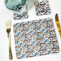 The Blue Rabbit And Whippet Set Of Four Placemats, thumbnail 2 of 2