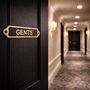 Classic Brass Gents Toilet Door Plaque With Black Finish, thumbnail 5 of 7
