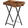 Folding Tray Table Side Table With Removable Tray, thumbnail 2 of 8