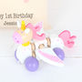 Personalised Cotton Bag And Unicorn Pull Along Toy, thumbnail 4 of 6