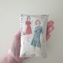Handmade Lavender Sachet Decoration With Vintage Sewing Pattern Print, Gift For Sewing Friends, thumbnail 6 of 12