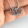 40th Birthday Handmade Silver Rings Necklace, thumbnail 4 of 6
