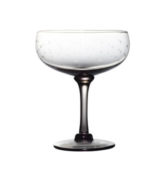 A Set Of Four Smoky Cocktail Glasses With Stars Design, 2 of 2