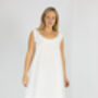 Women's White Cotton Nightdress Luxury Embroidered Juliet Chemise, thumbnail 5 of 5