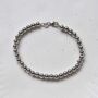 Sterling Silver Round Beads Bracelet, thumbnail 1 of 6