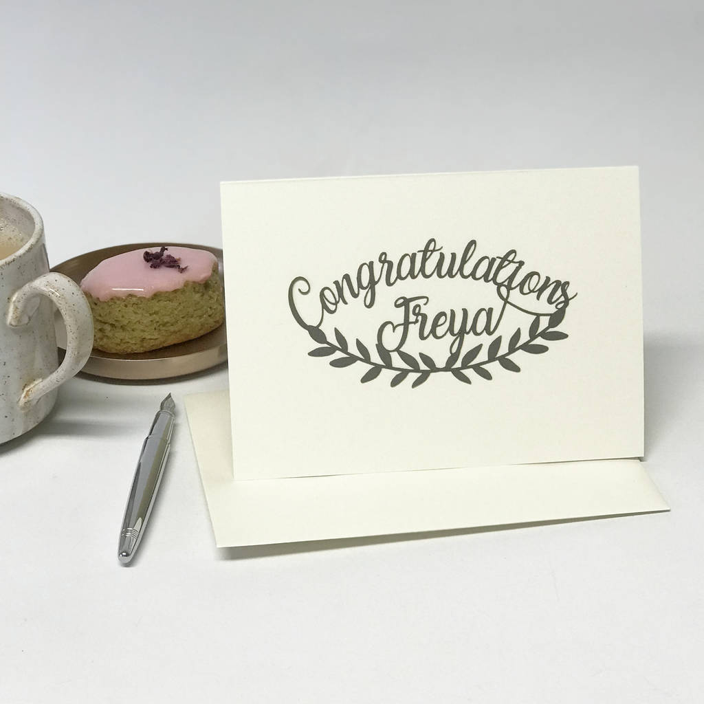 Personalised Papercut Congratulation Card, 1 of 9