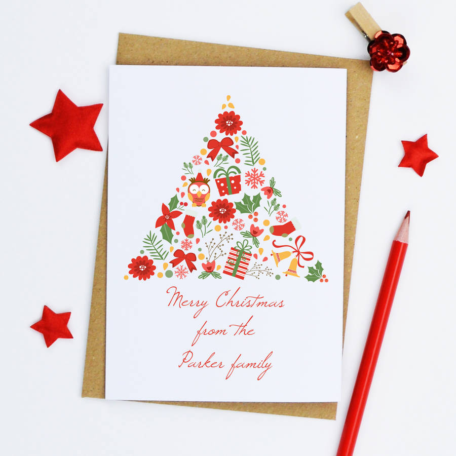 Pack Of 10 Personalised Christmas Cards By Andrea Fays | notonthehighstreet.com