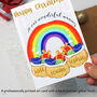 Personalised Rainbow Family Christmas Card, thumbnail 2 of 5