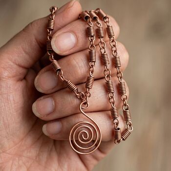 Copper Spiral Pendant Necklace, 4 of 4