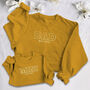 Personalised 'Dad' And 'Mini' Matching Embroidered Family Sweatshirts, thumbnail 9 of 11