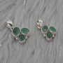 Emerald Pendant: Sterling Silver, May Birthstone, thumbnail 3 of 8