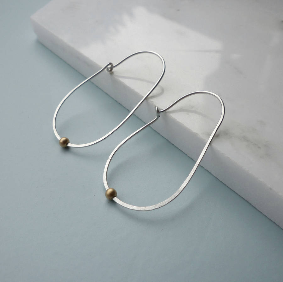 Hammered Silver Hoop Earrings By Dorota Todd Notonthehighstreet Hammered Silver Hoop Earrings