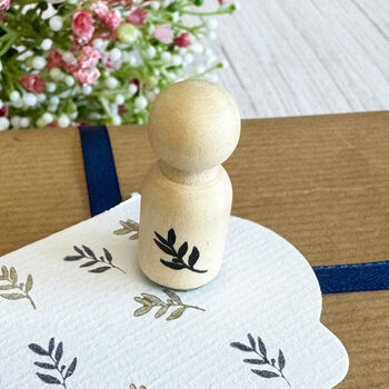 Detailed Leaf Mini Rubber Stamp For Crafting, 2 of 6
