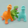 Dinosaur Soft Toy And Personalised Pyjamas, Orange, thumbnail 5 of 9