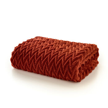 Tadcaster Chevron Sherpa Fleece Throw, 8 of 11
