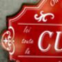 French Kitchen Metal Sign Vintage Red Cuisine Plaque, thumbnail 6 of 7