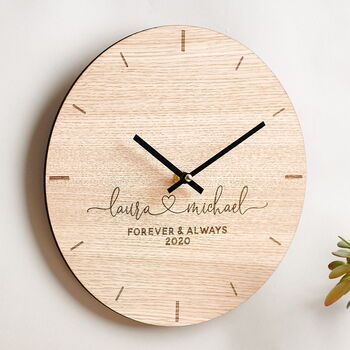 Personalised Couples Clock, 2 of 4