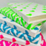 Handmade Block Print Pink Notebook, thumbnail 5 of 6