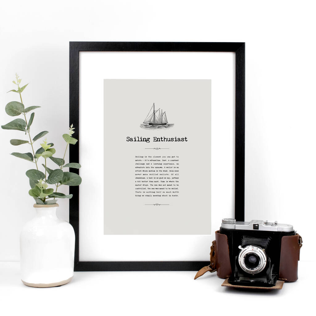 Sailing Gift Sailing Print By Coulson Macleod
