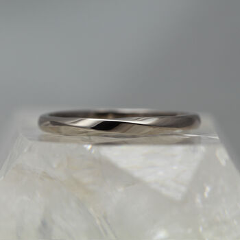 18ct White Gold Twist Wedding Ring, 4 of 4