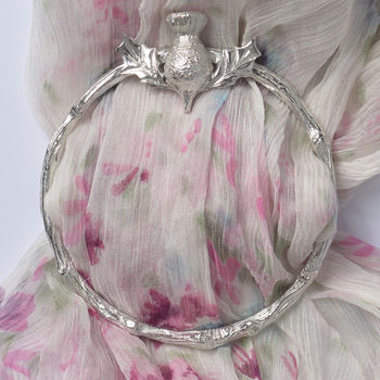 Thistle Pewter Scarf Ring Gifts For Her, 4 of 8
